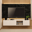 Ver imagem 1 de Rack Moscou 155cm 3 Portas Branco para TV 50" Byhouse