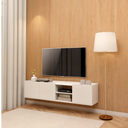 Ver imagem 3 de Rack Moscou 155cm 3 Portas Branco para TV 50" Byhouse