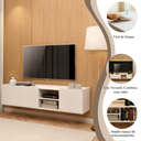 Ver imagem 4 de Rack Moscou 155cm 3 Portas Branco para TV 50" Byhouse