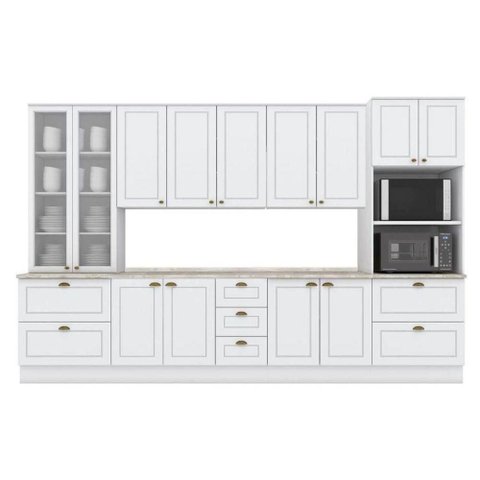 Cozinha Modulada Henn Americana Henn 8 Peças C5p50 Branco