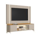 Ver imagem 5 de Conjunto Painel com Rack Bancada Switch Mdp/mdf Tv até 85 Polegadas Tauari/off White G77 - Gran Belo