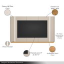 Ver imagem 2 de Conjunto Painel com Rack Bancada Switch Mdp/mdf Tv até 85 Polegadas Tauari/off White G77 - Gran Belo