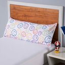 Ver imagem 2 de Capa para Travesseiro Fofuxinho Colorê 1 Peça 90cm X 35cm 100% Poliéster com Zíper Cor:smile