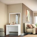 Ver imagem 2 de Penteadeira com Espelho 01 Gaveta MDF Altezza Belmax:Branco