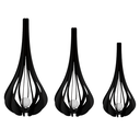 Ver imagem 1 de Luminária de Chão MDF IBIZA:Preto/Kit c/ 3 - 90x42, 75x23, 60x30