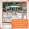 Kit 4 Cadeiras + 1 Mesa Alumínio Varanda Apartamento Área Externa Casa Top Luxo Centro Piscina Jardi - 4