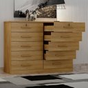 Ver imagem 5 de Cômoda para Quarto 10 Gavetas Genova Marrom/Cumaru