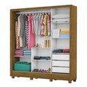 Ver imagem 3 de Guarda Roupa Santiago Plus 3 Portas de Correr 3 Gavetas e Espelho