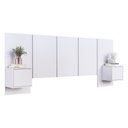 Ver imagem 2 de Cabeceira Casal com 2 Mesas de Cabeceira 222cm Multimóveis Cr35454 Branco