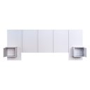 Ver imagem 1 de Cabeceira Casal com 2 Mesas de Cabeceira 222cm Multimóveis Cr35454 Branco