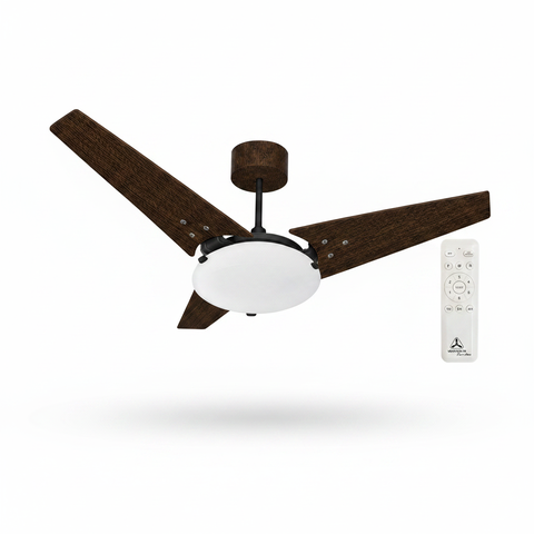 Ventilador de Teto Venti-Delta Munique Inverter 55W Bivolt 95cm 3 Pás MDF com Controle Remoto e Lust