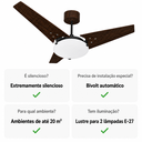 Ver imagem 6 de Ventilador de Teto Venti-Delta Munique Inverter 55W Bivolt 95cm 3 Pás MDF com Controle Remoto e Lust