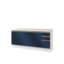 Ver imagem 2 de Balcões de Cozinha 100% Mdf 200cm Branco/azul Profundo Celeste Kappesberg