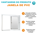 Ver imagem 6 de Janela Correr PVC 120x120x8 Branca 2 folhas