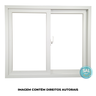 Janela Correr PVC  120x120x8  Branca 2 folhas - 2
