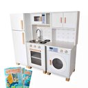 Ver imagem 1 de Kit Mini Cozinha Infantil com Geladeira e Máquina de Lavar - Branco