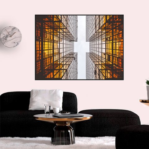 Quadro Canvas Prédios Amarelos 1,00x1,30