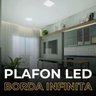 Kit 10 Plafon Led 36w Borda Infinita Quadrado Embutir ou Sobrepor Branco Neutro 4000k - 5