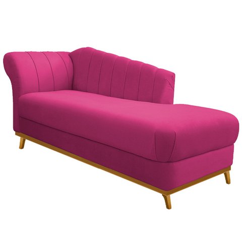Diva Recamier Vanessa 160cm Lado Direito Suede Doce Sonho Móveis Pink