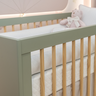 Berço de Bebê Verde com Carvalho Modelo Americano 2 em 1 Linha Fly - 2