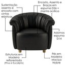 Ver imagem 4 de Poltrona Decorativa Alce Pes Madeira Courino Tcs 724 Moll