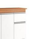 Ver imagem 3 de Balcão Gabinete de Pia para Cozinha sem Tampo 100cm Tatiane Amêndoa/branco- Mabe Magazine