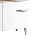 Ver imagem 4 de Balcão Gabinete de Pia para Cozinha sem Tampo 100cm Tatiane Amêndoa/branco- Mabe Magazine