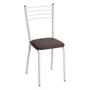 Ver imagem 4 de Conjunto Mesa de Jantar 90cm com 4 Cadeiras Multimóveis Cr50134 Branco/marrom