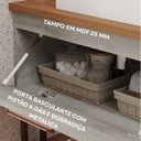 Ver imagem 5 de Gabinete Suspenso com Cuba, Painel Ripado e Espelheira 80cm Mari Espresso Móveis Cinza/Cimento