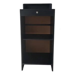 Balcão Caixa com Gaveta Lojas e Comércios 100% Mdf Preto Desmontado - Suprema Móveis