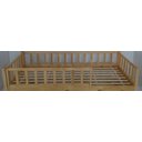 Ver imagem 2 de Cama Solteiro Base Montessoriana Madeira Maciça Pinus - Branco - Grade Cercadinho Completa