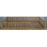 Cama Solteiro Base Montessoriana Madeira Maciça Pinus - Branco - Grade Cercadinho Completa - 2
