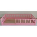 Ver imagem 3 de Cama Solteiro Base Montessoriana Madeira Maciça Pinus - Branco - Grade Cercadinho Completa