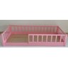 Cama Solteiro Base Montessoriana Madeira Maciça Pinus - Branco - Grade Cercadinho Completa - 3