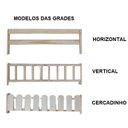 Ver imagem 4 de Cama Solteiro Base Montessoriana Madeira Maciça Pinus - Branco - Grade Cercadinho Completa