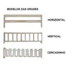 Cama Solteiro Base Montessoriana Madeira Maciça Pinus - Branco - Grade Cercadinho Completa - 4