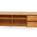Ver imagem 4 de Rack Retro para Tv de 75 Polegadas Portas com Palhinha Delta Marrom Mel