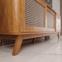 Ver imagem 4 de Rack Retro para TV de 75 Polegadas Portas com Palhinha Delta