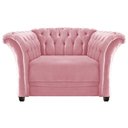 Ver imagem 2 de Poltrona Decorativa Chesterfield Sofia Suede Rosa Bebê