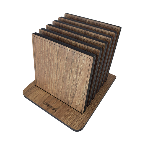 Porta Copos Madeira Mesa Jantar Cozinha Bar 6 Durável Unidades Quadrado Carvalho