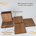 Ver imagem 4 de Porta Copos Madeira Mesa Jantar Cozinha Bar 6 Durável Unidades Quadrado Carvalho