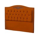Ver imagem 1 de Cabeceira Casal Queen Size Estofada para Cama Box Maitê Veludo Cor Terracota