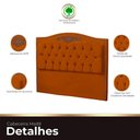Ver imagem 3 de Cabeceira Casal Queen Size Estofada para Cama Box Maitê Veludo Cor Terracota