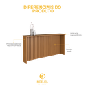 Ver imagem 4 de Bancada Ripada para Cozinha 208cm Cairo Fidelitá