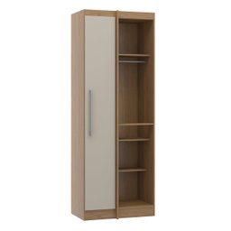 Armário Guarda Roupa de Canto Modulado Selene 80x218 Cm Mdp Carvalho 6006 Menu - 1