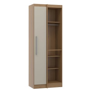 Armário Guarda Roupa de Canto Modulado Selene 80x218 Cm Mdp Carvalho 6006 Menu