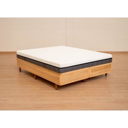 Cama Box Rústica King Size Bipartida Serenelife - Natural - 2