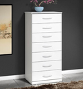 Ver imagem 1 de Cômoda Vane 7 Gavetas Alta Organizador Quarto MDP 017 :Branco