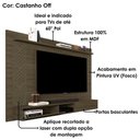 Ver imagem 5 de Painel Suspenso para TV Roma 60 pol 170cm MDF Castanho Milani Movelaria