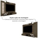 Ver imagem 7 de Painel Suspenso para TV Roma 60 pol 170cm MDF Castanho Milani Movelaria